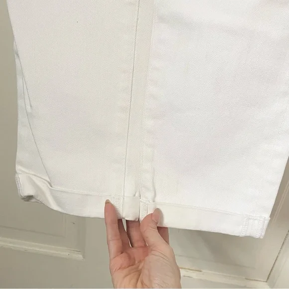 AG Adriano Goldschmied Maternity The Stilt Rollup White 27 Jeans Denim Summer - Picture 7 of 11